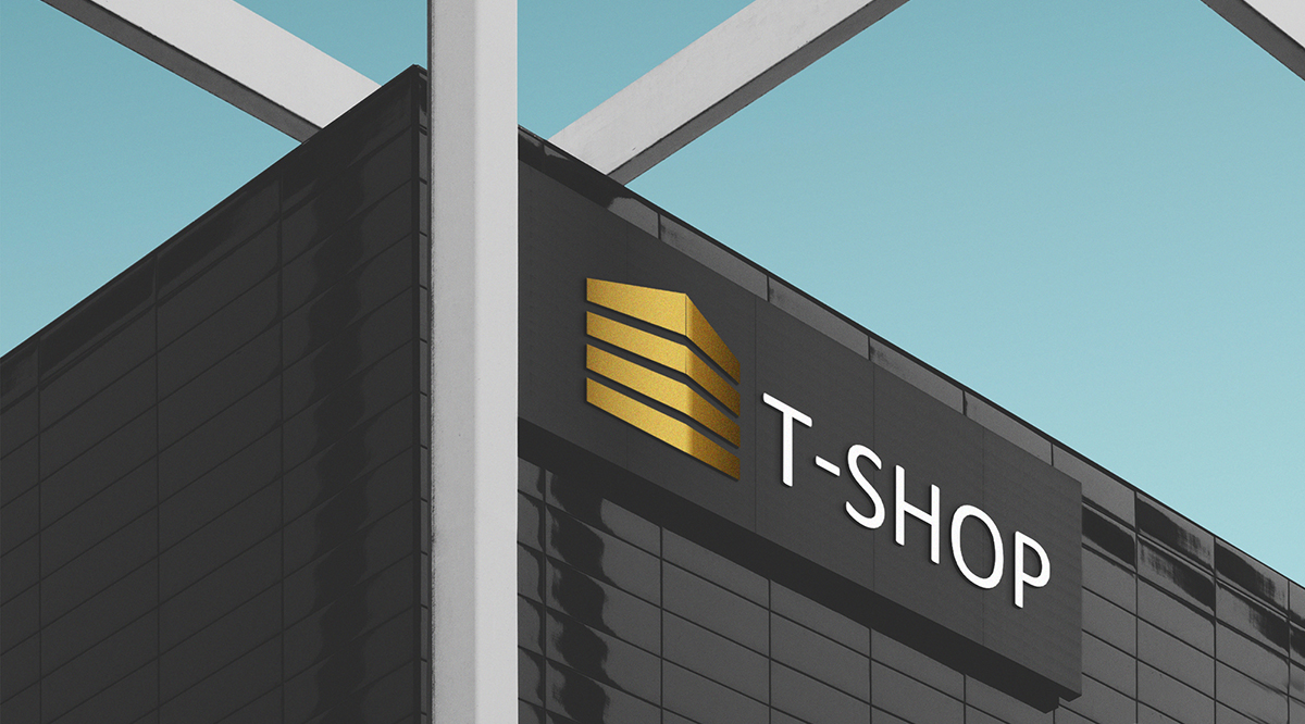 Logo design for online shopping website T-Shop